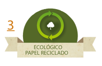 Ecológico. Papel reciclado
